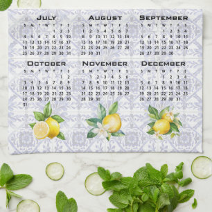 Linge De Cuisine Calendrier 2027 Citrons Italien Méditerranéen Carr