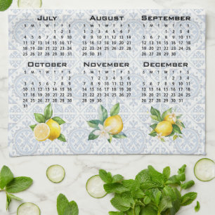 Linge De Cuisine Calendrier 2027 Citrons Tuiles Méditerranéennes It