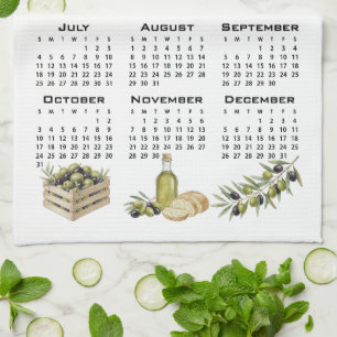 Linge De Cuisine Calendrier 2027, Olives Méditerranéennes, Blanc