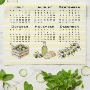Linge De Cuisine Calendrier 2027, Olives Méditerranéennes Rayures J