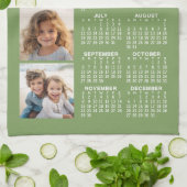 Linge De Cuisine Calendrier avec 4 photos - Sage Green (Plié)