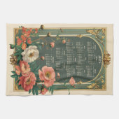 Linge De Cuisine Calendrier cadeau Art Nouveau Peony 2025 (Horizontal)