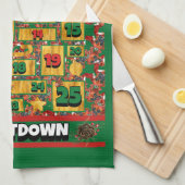 Linge De Cuisine Calendrier de l'Avent de Noël Boxer Dog Countdown (Quart Plié)