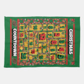 Linge De Cuisine Calendrier de l'Avent de Noël Boxer Dog Countdown (Horizontal)