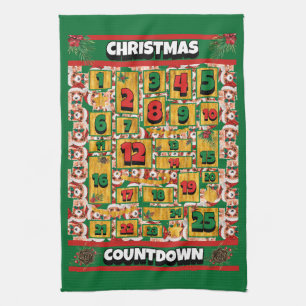 Linge De Cuisine Calendrier de l'Avent de Noël Cavalier King Charle