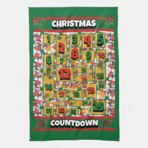 Linge De Cuisine Calendrier de l'Avent de Noël pour chien Newfypoo