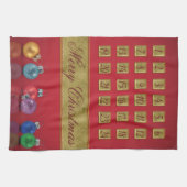 Linge De Cuisine Calendrier de l'Avent Ornements de Noël (Horizontal)