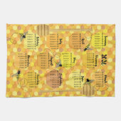 Linge De Cuisine Calendrier des abeilles miel 2026 (Horizontal)