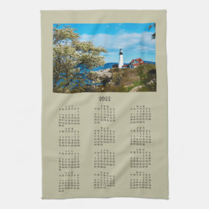 Linge De Cuisine Calendrier du phare de Portland Head Maine 2022