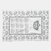Linge De Cuisine Calendrier Queen of Hearts 2022 Silver Crown Tiara (Horizontal)