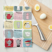 Linge De Cuisine Calendrier Retro Atomic Coffee 2026 (Quart Plié)