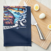 Linge De Cuisine California Map Vector Art (Quart Plié)