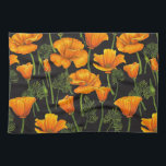 Linge De Cuisine California poppy<br><div class="desc">La Main-Drawn Pattern</div>