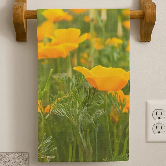 Linge De Cuisine California Poppy Patch Photograph 