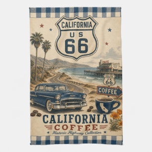 Linge De Cuisine California Route 66 Americana Café Côtière