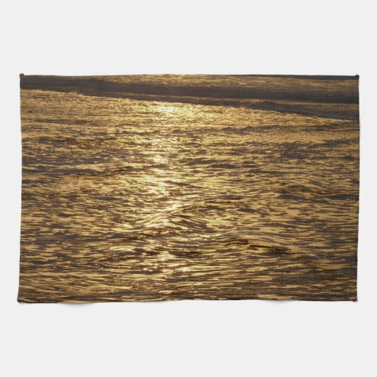 Linge De Cuisine Californie Sunset Waves Ocean Seascape (Horizontal)