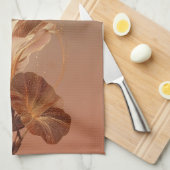 Linge De Cuisine Calla Lily Botanique Orange Brûlé (Quart Plié)