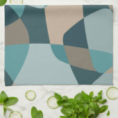 Linge De Cuisine Calques Roches du milieu du siècle Turquoises (Plié)