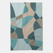 Linge De Cuisine Calques Roches du milieu du siècle Turquoises (Vertical)