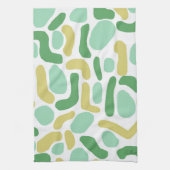 Linge De Cuisine Calypso Moderne Abstrait Vert Lime Or (Vertical)