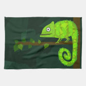 Linge De Cuisine Caméléon vert mignon (Horizontal)