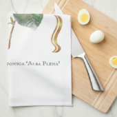 Linge De Cuisine Camelia blanc (Quart Plié)