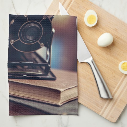 Linge De Cuisine Caméra vintage (Quart Plié)