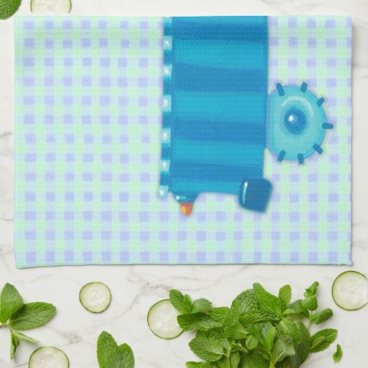 Linge De Cuisine Camion bleu (Plié)