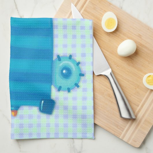 Linge De Cuisine Camion bleu (Quart Plié)