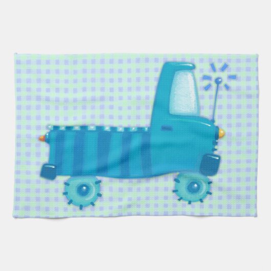 Linge De Cuisine Camion bleu (Horizontal)