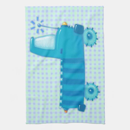 Linge De Cuisine Camion bleu (Vertical)