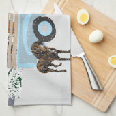 Linge De Cuisine Camion de chasse dans la neige (Quart Plié)