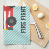 Linge De Cuisine Camion de feu rouge pour les petits pompiers (Quart Plié)