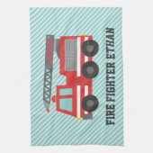 Linge De Cuisine Camion de feu rouge pour les petits pompiers (Vertical)