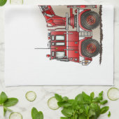 Linge De Cuisine Camion de pompiers de crochet et d'échelle (Plié)