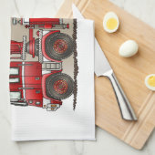 Linge De Cuisine Camion de pompiers de crochet et d'échelle (Quart Plié)