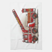 Linge De Cuisine Camion de pompiers de crochet et d'échelle (Vertical)