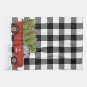 Linge De Cuisine Camion rouge de Noël sur Plaid (Horizontal)