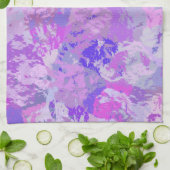 Linge De Cuisine Camo Abstrait tendance rose violet bleu (Plié)