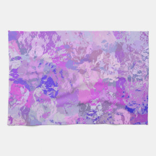 Linge De Cuisine Camo Abstrait tendance rose violet bleu