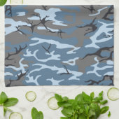 Linge De Cuisine Camo bleu (Plié)