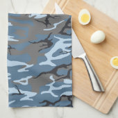 Linge De Cuisine Camo bleu (Quart Plié)