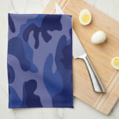 Linge De Cuisine Camo bleu marine, Camouflage (Quart Plié)