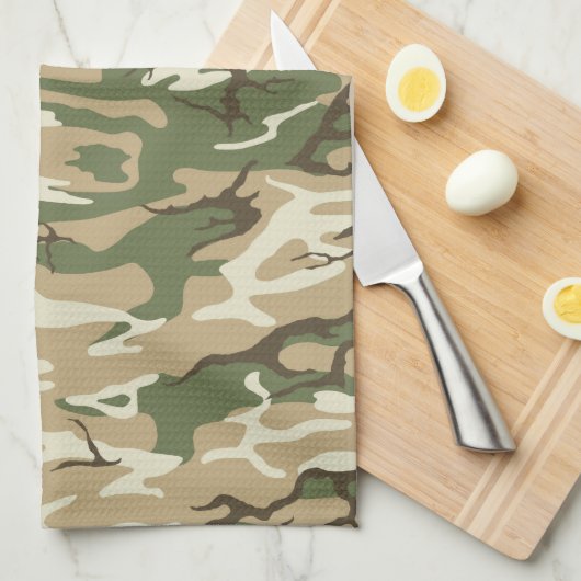 Linge De Cuisine Camo défraîchi (Quart Plié)