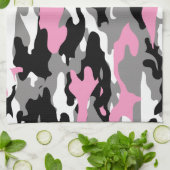 Linge De Cuisine Camo rose (Plié)