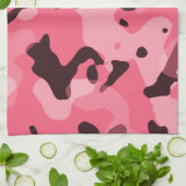 Linge De Cuisine Camo rose Brink ; Camouflage (Plié)