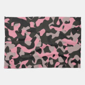 Linge De Cuisine Camo rose et noir (Horizontal)