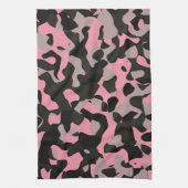 Linge De Cuisine Camo rose et noir (Vertical)