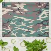Linge De Cuisine Camo vert (Plié)