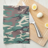 Linge De Cuisine Camo vert (Quart Plié)